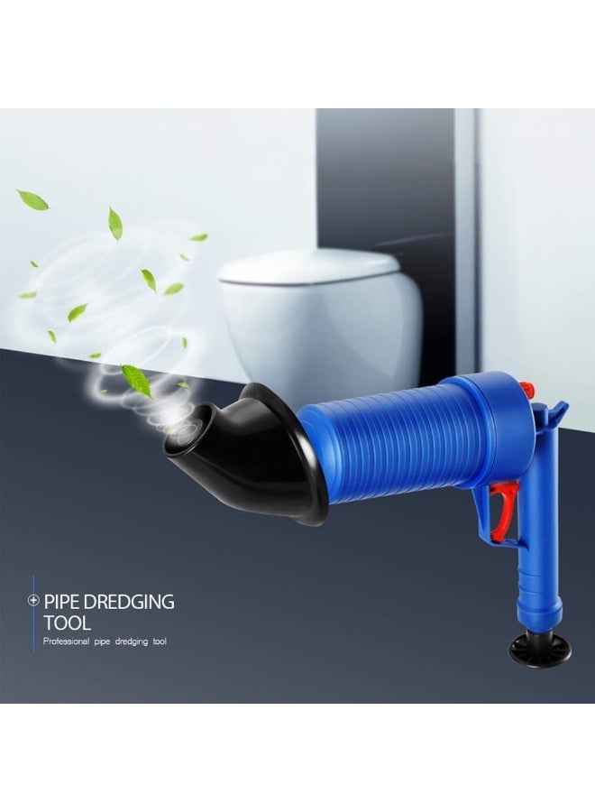 اليسا مضخة هواء عالية الضغط لتنظيف المصارف - مضخة قوية لسد المصارف والمراحيض والأحواض والأنابيب المسدودة - أداة حفر متعددة الاستخدامات للحمام والمطبخ - Image 5