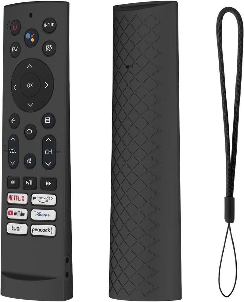 RAYA Silicone Case Cover Compatible with Hisense TV/VU GLOLED Remote Cover [Remote NOT Included] (Black) - Image 1