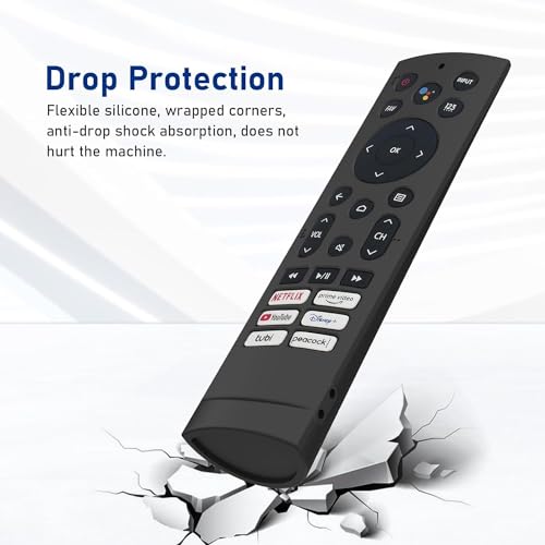 RAYA Silicone Case Cover Compatible with Hisense TV/VU GLOLED Remote Cover [Remote NOT Included] (Black) - Image 5