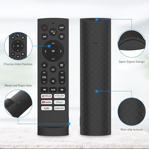 RAYA Silicone Case Cover Compatible with Hisense TV/VU GLOLED Remote Cover [Remote NOT Included] (Black) - Image 3