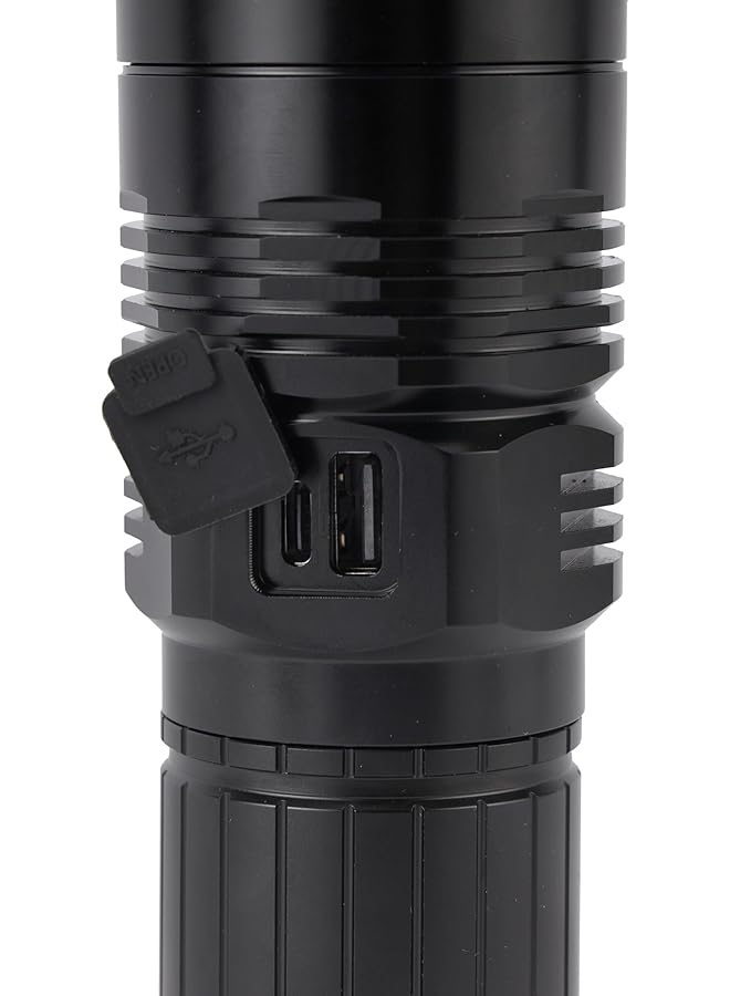 Olsenmark Rechargeable LED Flashlight OMFL2832/ Lithium Battery 3W LEDs and Easy to Use/Compact Portable and Light Weight Design and Long Hours/Black 2 Years Warranty  - Image 3