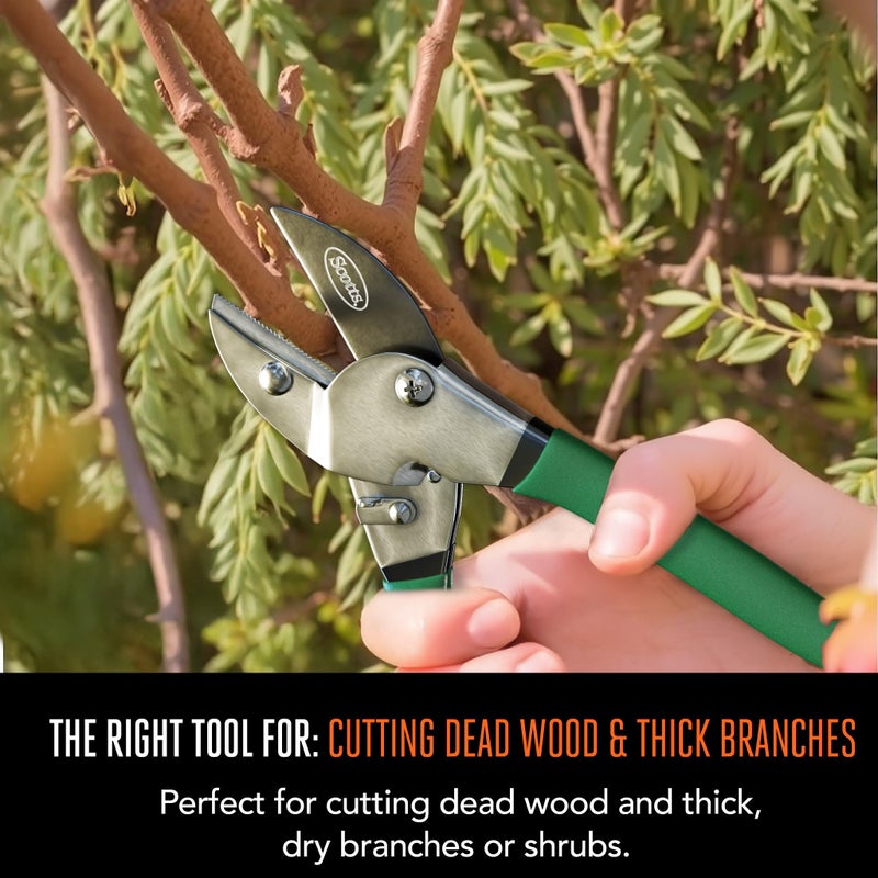 Scotts 2-Piece Pruning Shears Set â€“ Includes 8 in. Bypass Pruner for Live Plants and 8 in. Anvil Pruner for Dry Stems â€“ Sharp Carbon Steel Blades and Comfort Grip Handles for Garden and Yard Use - Image 3