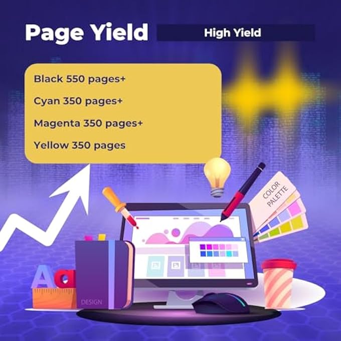 232XL REMANUFACTURED FOR EPSON 232XL INK CARTRIDGES COMBO PACK 232 T232XL FOR XP-4200 XP-4205 WORKFORCE WF-2930 WF-2950 PRINTER 10 PACK 4 BLACK 2 CYAN 2 MAGENTA 2 YELLOW - Image 3