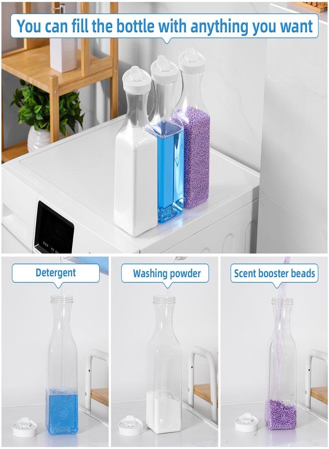 SUBEKYU Laundry Detergent Dispenser,54oz Fabric Softener Dispenser,Plastic Liquid Laundry Detergent Container,Laundry Detergent Organizer for Laundry Room Organization with 4 Labels,3 Pack - Image 5