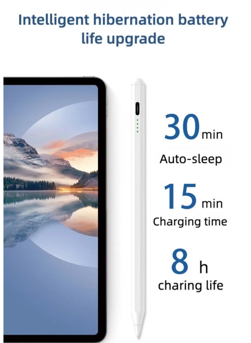 زاڤي قلم ايباد يدعم راحة اليد والميل، متوافق مع ايباد الجيل 6 إلى 11، ايباد برو 11/12.9، ايباد اير 3-7 وميني 5-7 (2018-2025) - Image 3