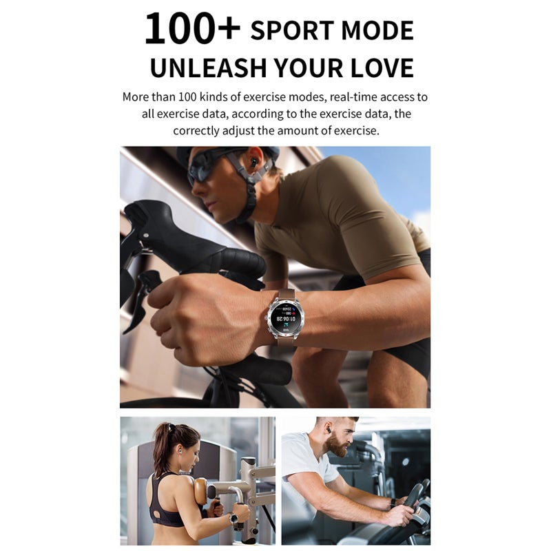 T95 2-in-1 Smart Watch with Earbuds 1.52-Inch FullTouch Screen Fitness Tracker IP67 Waterproof BT Call Blood Oxygen/Sleep/Heart Rate/Blood Pressure Monitor Multiple Sports Mode - Image 2