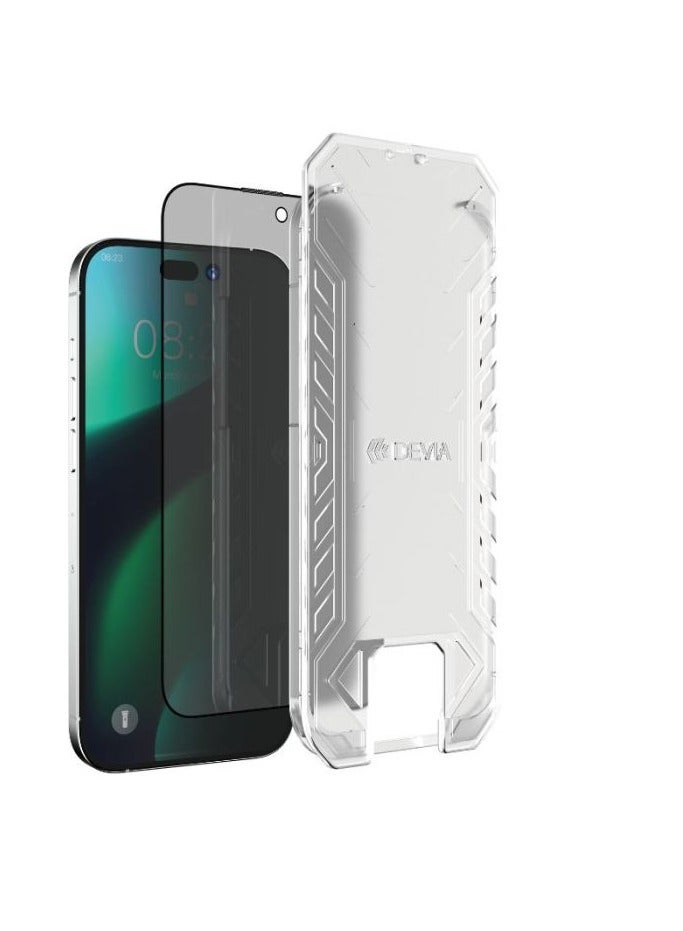 ديفيا حماية شاشة ايفون 14 برو ماكس لقافه من ديفيا يضمن لك حماية الشاشة من الخدوش والصدمات مع خصوصيتك الشخصية. بفضل الزجاج المقوى مرتين ويدعم التمييز السريع على بصمة الاصبع - Image 2