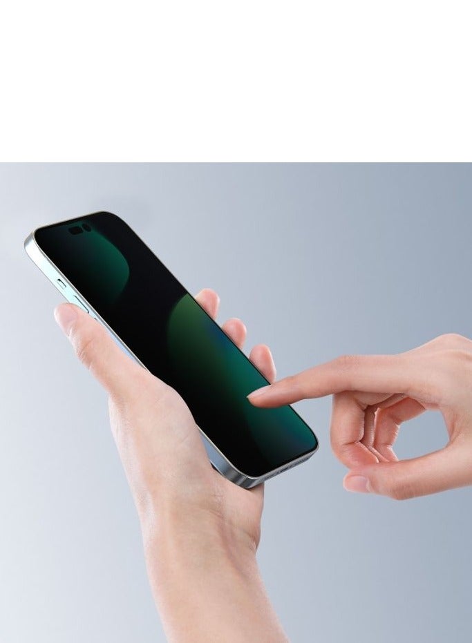 ديفيا حماية شاشة ايفون 14 برو ماكس لقافه من ديفيا يضمن لك حماية الشاشة من الخدوش والصدمات مع خصوصيتك الشخصية. بفضل الزجاج المقوى مرتين ويدعم التمييز السريع على بصمة الاصبع - Image 3