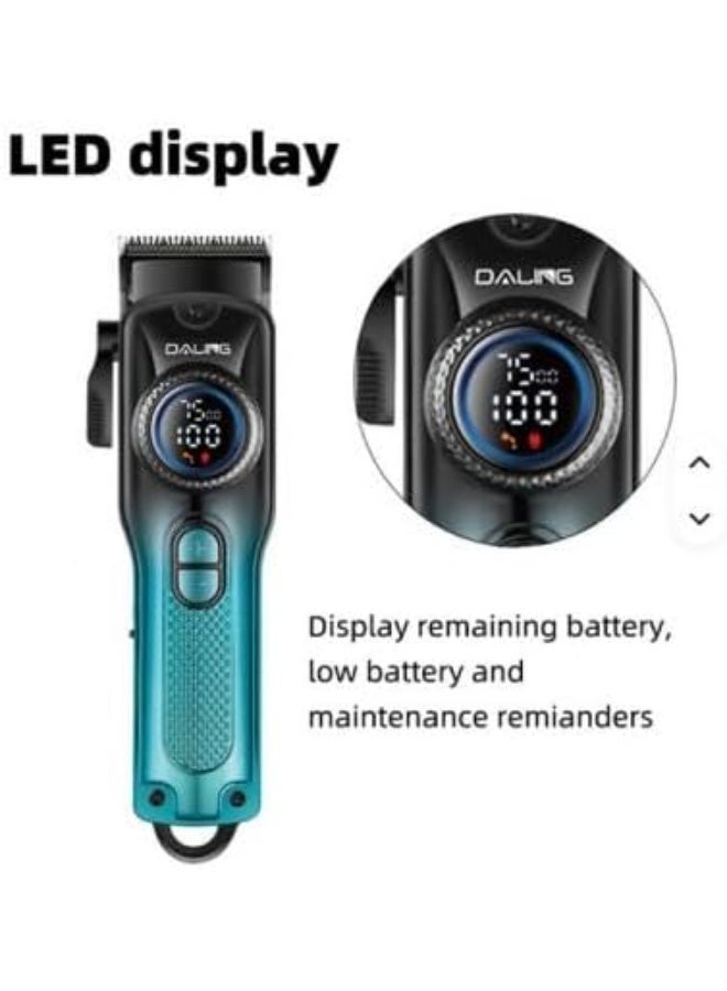 Daling Head Shaver and Beard Trim mer 7,500 RPM – Adjustable Speed ​​(5,000–7,500 RPM) – 8 Guide Combs – Digital Display – Type-C Fast Charging – 2-Hour Fast Charge – Men's Shaver - Image 4