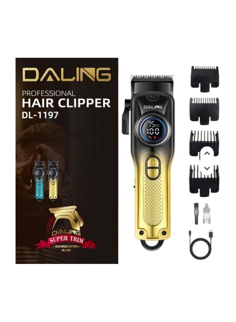 Daling Head Shaver and Beard Trim mer 7,500 RPM – Adjustable Speed ​​(5,000–7,500 RPM) – 8 Guide Combs – Digital Display – Type-C Fast Charging – 2-Hour Fast Charge – Men's Shaver - Image 1