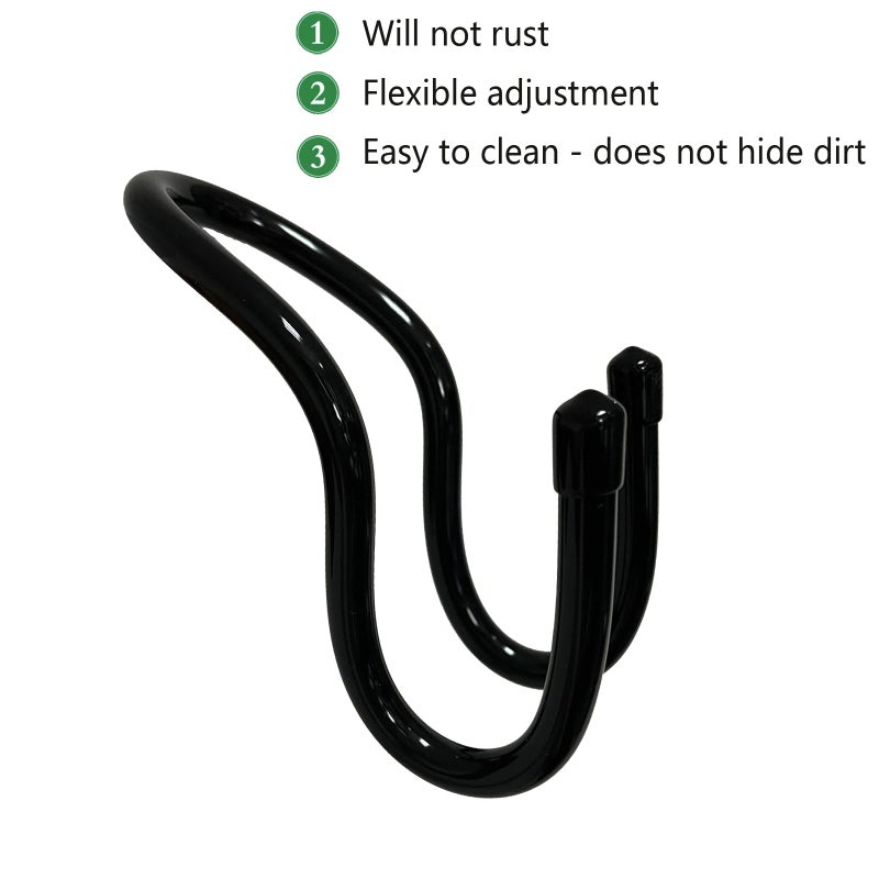 Pmsanzay Sling Flexible Sink Caddy, Sink Sponge Holder Organizer, Non-Slip â€“ Holds Sponge, Scrubbing Brush or Dishrag, Not hiding dirt, easy to clean - Black - Image 2