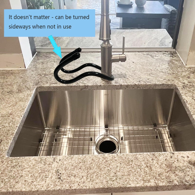 Pmsanzay Sling Flexible Sink Caddy, Sink Sponge Holder Organizer, Non-Slip â€“ Holds Sponge, Scrubbing Brush or Dishrag, Not hiding dirt, easy to clean - Black - Image 4