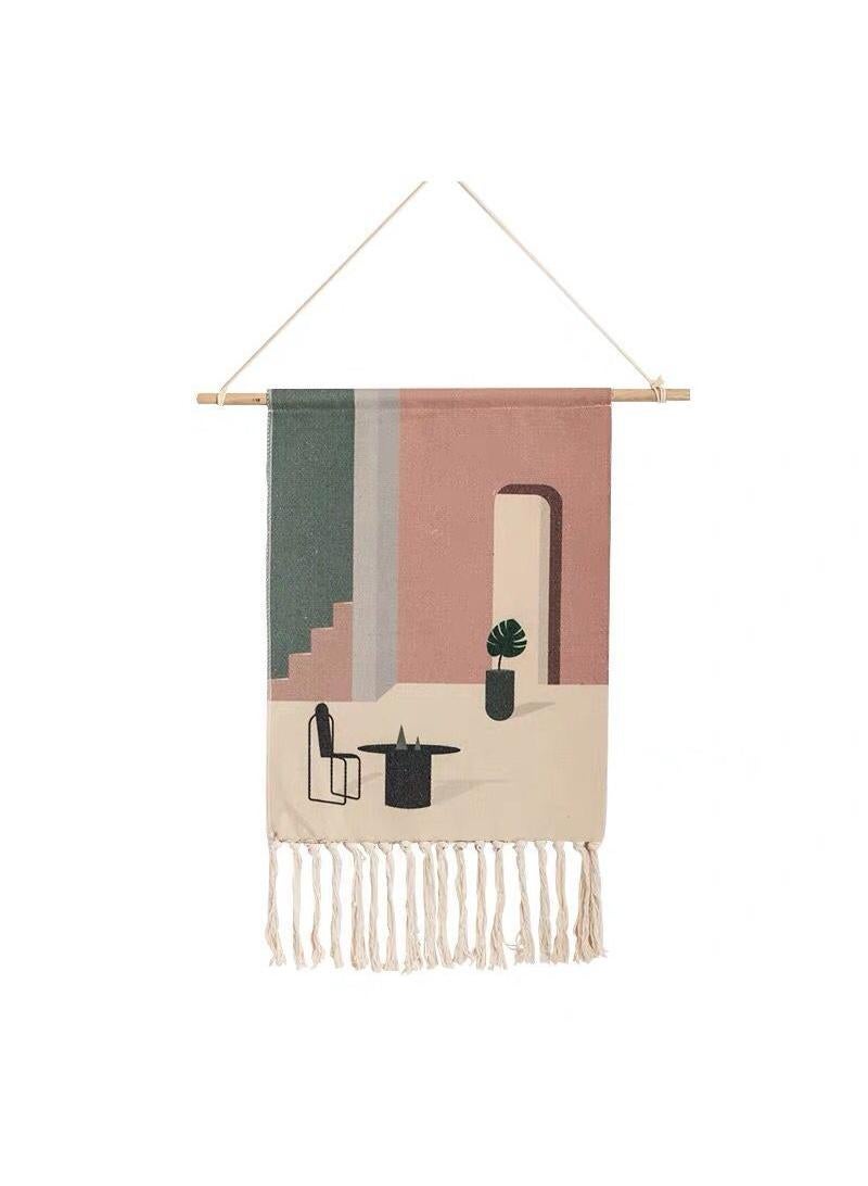 Bluejw زخرفة حائط بوهيمية مع حواشي لتزيين الجدران في غرفة المعيشة وغرفة النوم - Image 1