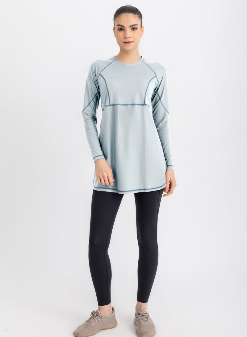 Libra Breeze Back Top - Sustained Grey