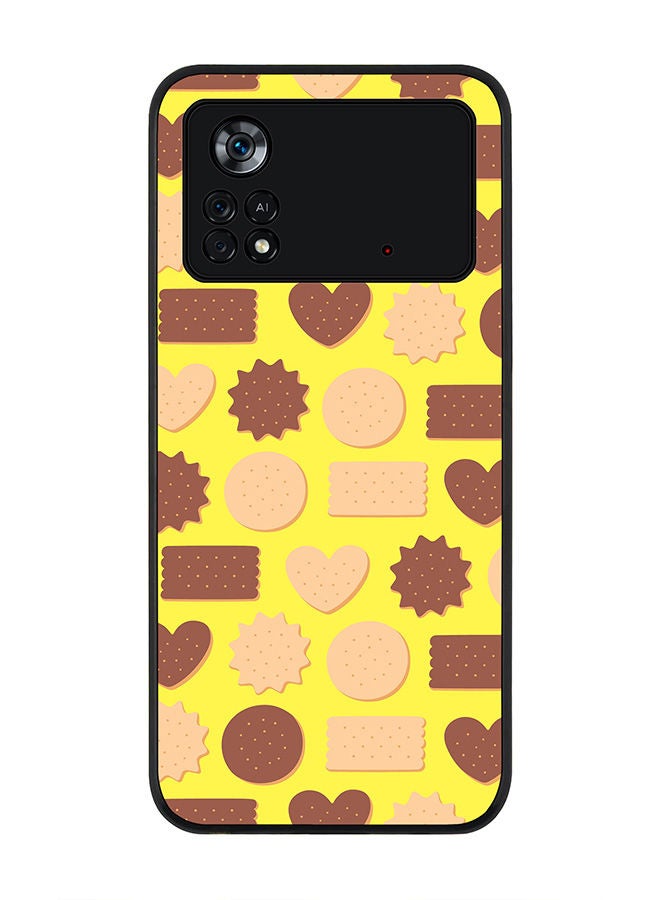 Stylizedd Rugged Black edge case for Poco M4 Pro 4G Slim fit Soft Case Flexible Rubber Edges Anti Drop TPU Gel Thin Cover - Hearty Biscuits  - Image 1