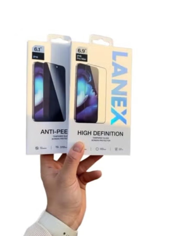 LANEX Privacy Screen Protector for iPhone 15 Pro Max, 6.7 inch - Image 1