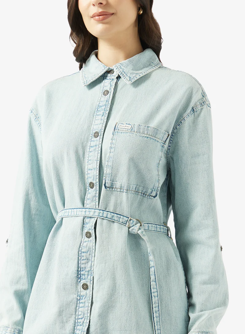 Guess  Long Sleeve Denim Shirt Dress for Women | Best Price UAE