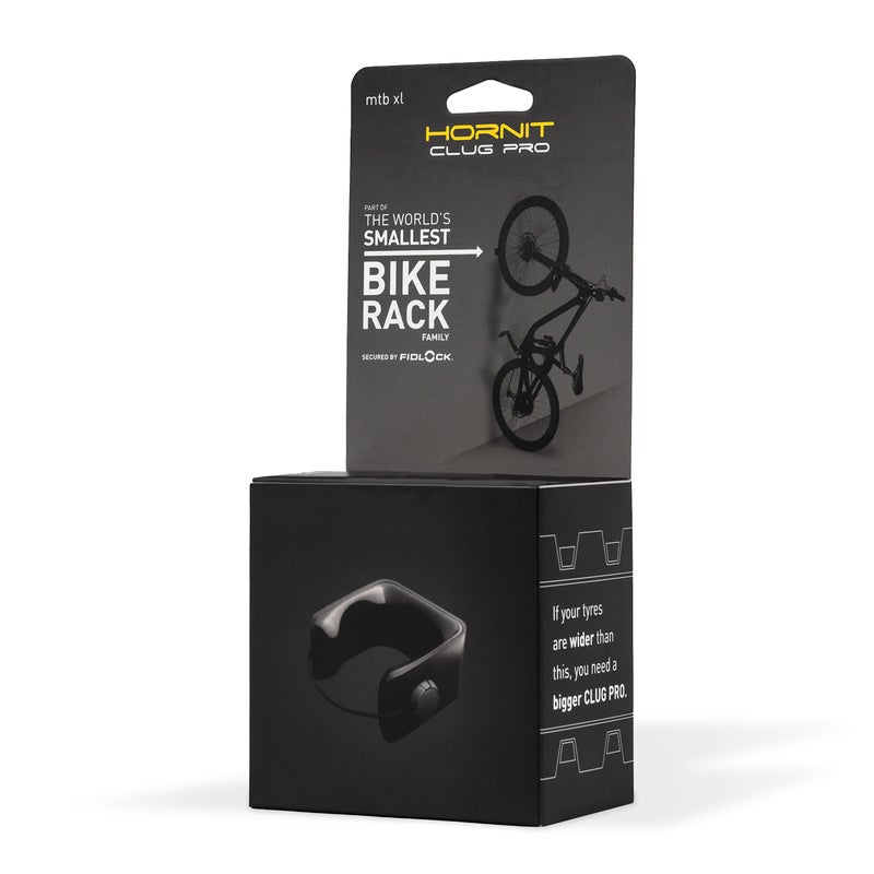 Hornit CLUG PRO Bike Rack | Bike Wall Mount | Bike Hooks | Bike Rack Wall | Bicycle Rack | Bike Storage Rack | Cycle Rack | Bike Holder | Secured by FIDLOCK Strap | 5 Sizes | Easy to Install | MTB XL - Image 1