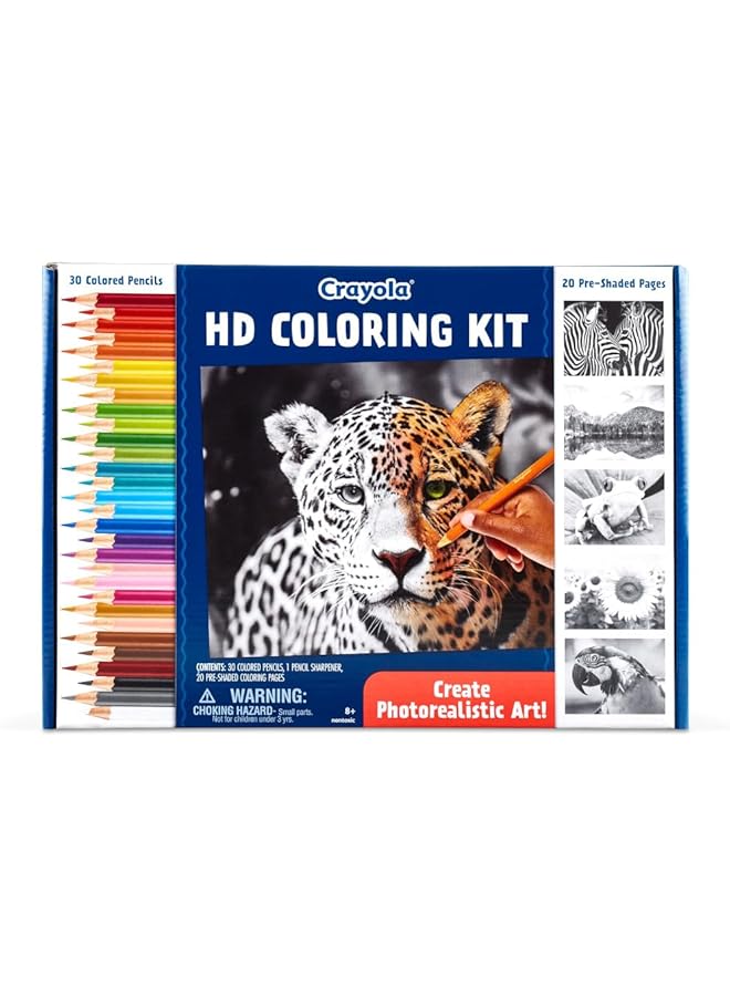 كرايولا مجموعة تلوين عالية الدقة مكونة من 30 قلم رصاص ملون و20 صفحة تلوين مميزة - Image 1