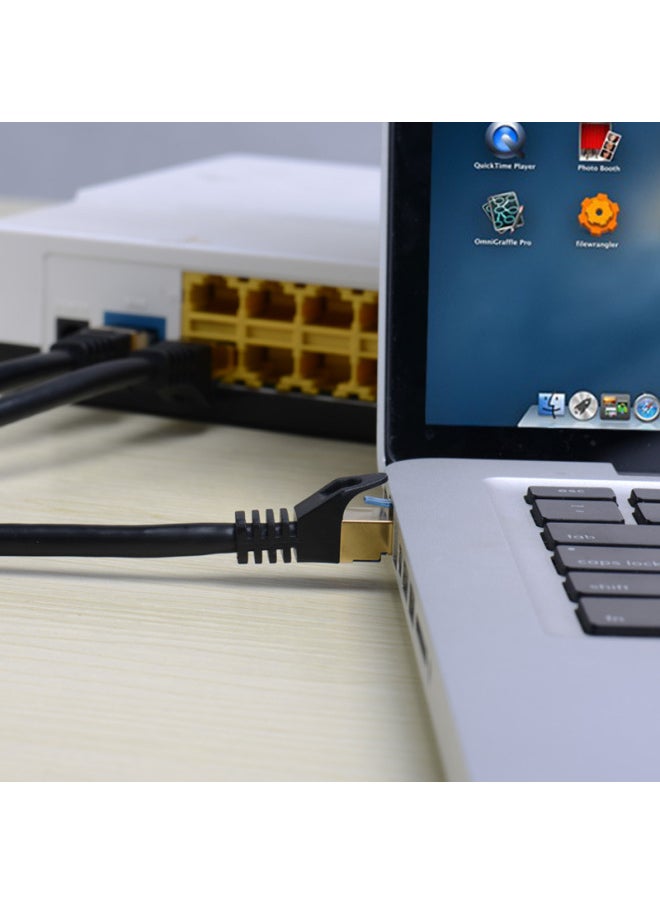 Weixun CAT7 Class 7 Network Cable Double Shielded Gigabit High-speed Network Cable 8 Core Pure Copper 10 M 20 M 30 M-Color:Black-Line Length:10 M  - Image 4