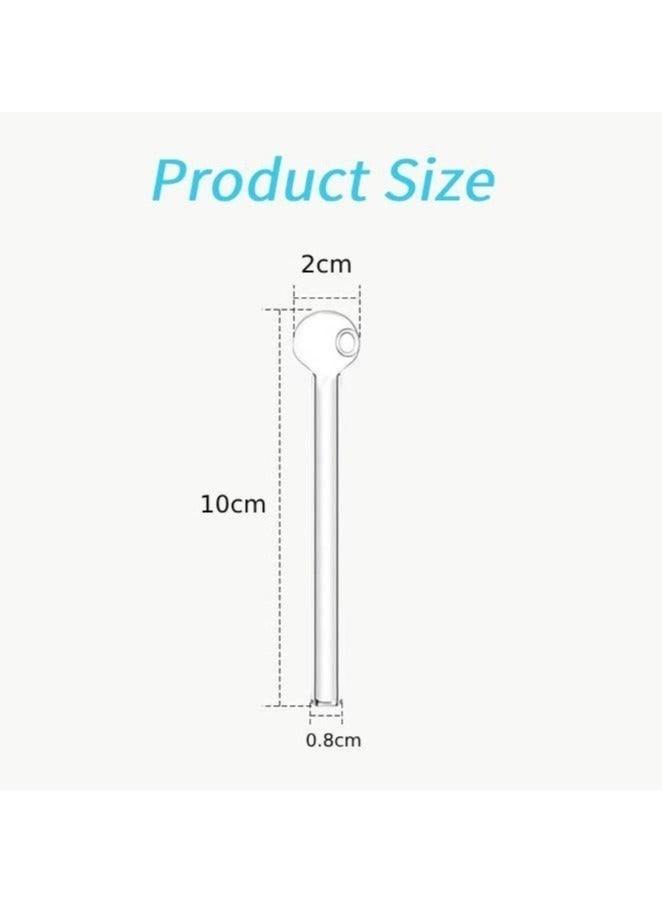 8 Pcs Reusable Glass Straws Set, 4" Shatterproof Drinking Straws with Cleaning Brush, BPA-Free, Dishwasher Safe, Perfect for Smoothies, Coffee, Juice, Hot/Cold Drinks - Image 2