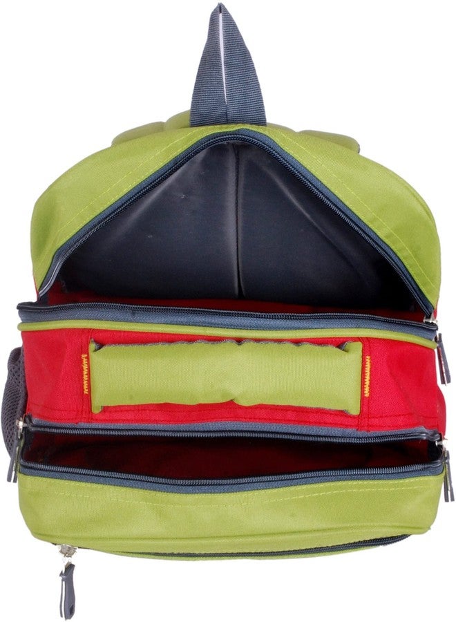 ROZEN Disney DORAEMON Print School Bag/Backpack|Solid Disney Print & Waterproof Polyester Material|2 Comparment with 2 Front Pockets|Size 41 CM (GREEN RED) - Image 4