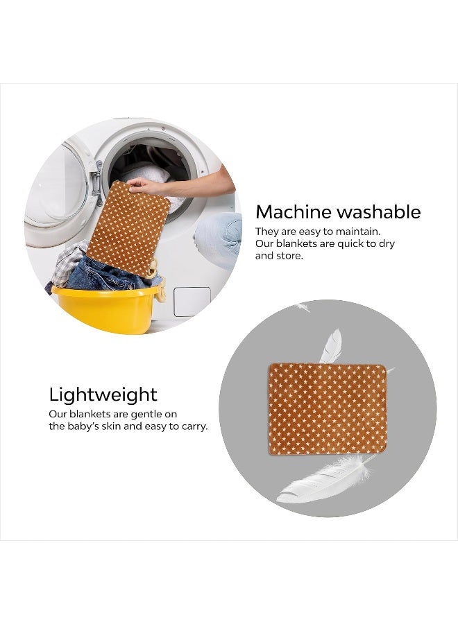 ماي نيو بون بطانية ماي نيوبورن بيبي - 2 قطعة (بني ورمادي) | كيس النوم | غلاف مولود جديد | 0-12 شهرًا | صديق للبشرة | قماط ناعم بغطاء للرأس | هدية عظيمة | منشفة حمام| روب حمام | لحاف متعدد الأغراض - Image 5