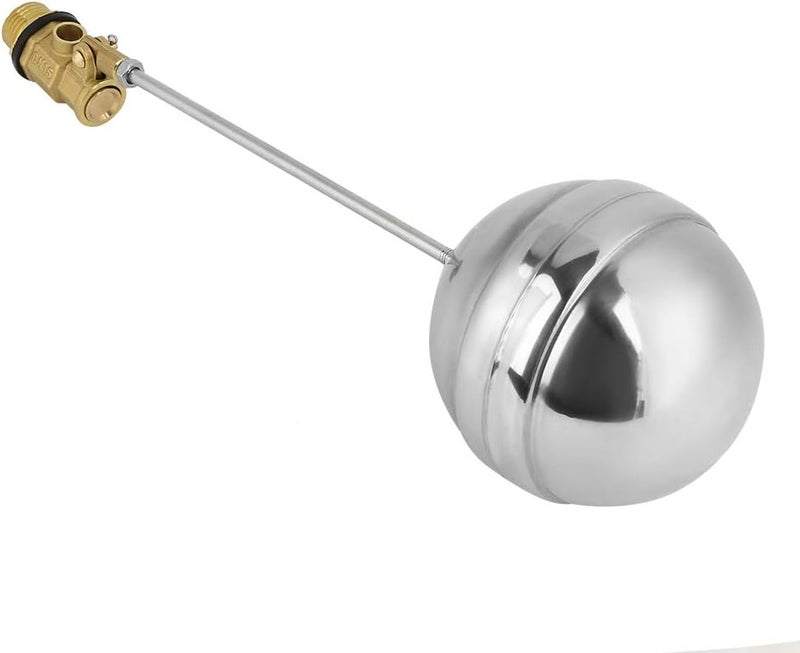 klarako Float Ball Value, Stable Durable DN15 G1/2 Brass External Stainless Steel Thread Water Sensor for Magnetic Level Switch Measurements - Image 2