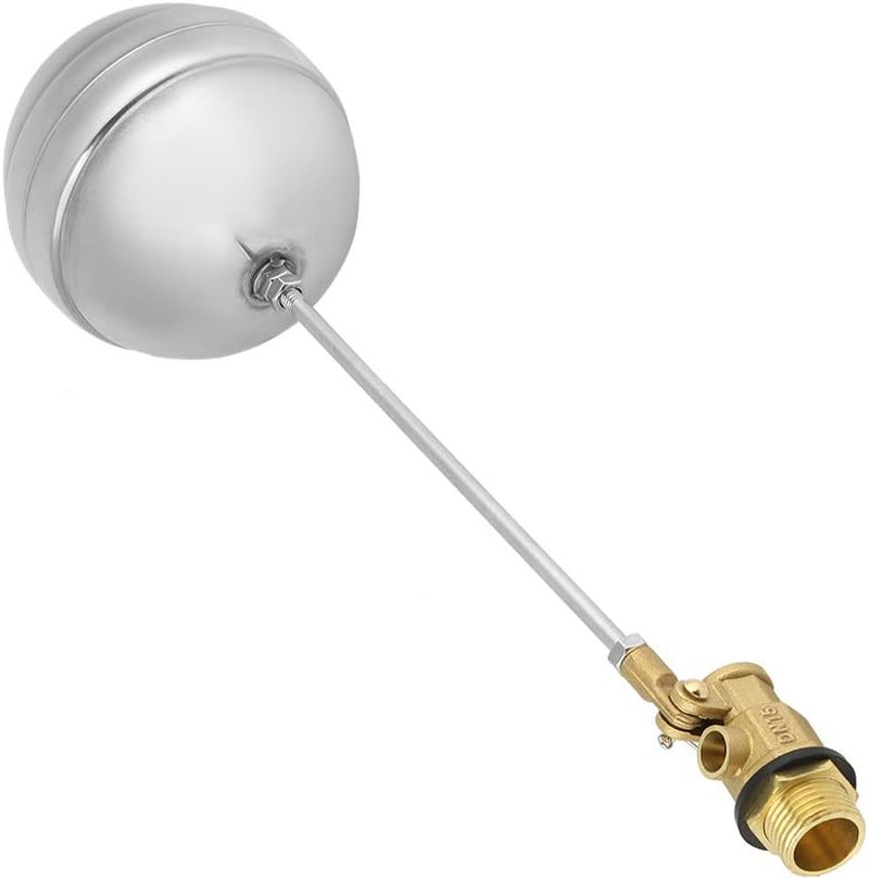 klarako Float Ball Value, Stable Durable DN15 G1/2 Brass External Stainless Steel Thread Water Sensor for Magnetic Level Switch Measurements - Image 3