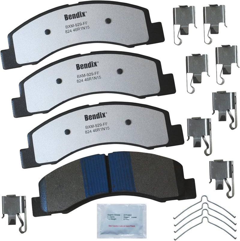 Bendix Fleet Metlok MKD824FM Semi-Metallic Front Brake Pads for Ford Excursion 2005-2000, F-250 2008, F-250 Super Duty 2004-1999, F-350 2004-1999, F-350 Super Duty 2004-1999 - Image 1