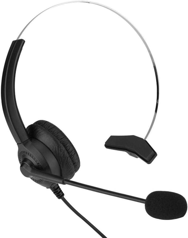 Cordless Phone Headset Comfortable Wearing Lossless Sound Telephone Headset Call Center Headset Headphones Ear Phone for Business,Teams(3.5mm Head) - Image 3