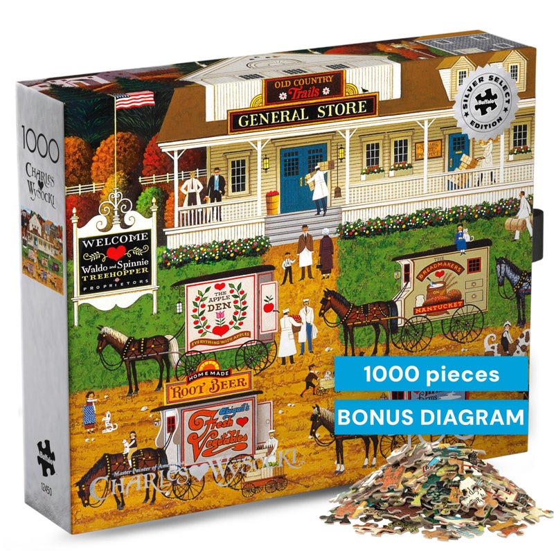 Buffalo Games Charles Wysocki Storin Up 1000 Piece Puzzle Silver Select Premium Jigsaw Puzzle with Full Color Reference Poster - Image 2