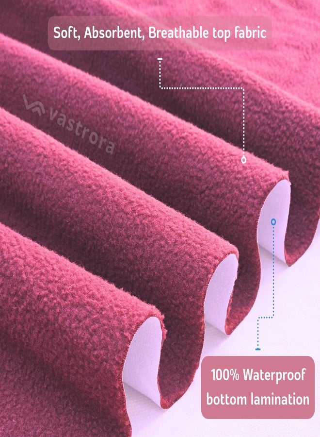 Vastrora Reusable Waterproof Dry Sheet for Baby & Adults | Extra Absorbent Urine Sheet, Quick Dry Soft Breathable Fleece Rubber Sheet Alternative | Bed Wetting Mat (Pack of 1 | Medium | 100x70 cm) - Image 2