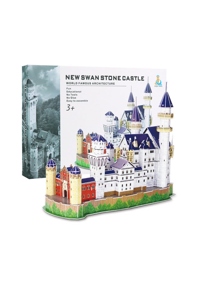 3D 3D PUZZLE World Building 3D PUZZLE Paper DIY Gift 3D PUZZLE GAME-Color:Dubai Sailing Hotel - Image 4