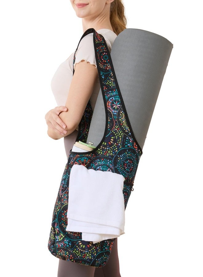 SURQO Yoga Mat Bag – Neoprene, Lightweight, Spacious Carrier, Large Zipper Pocket, Ideal for Gym Yoga & Fitness Mats (Cosmic Vibe) - Image 1