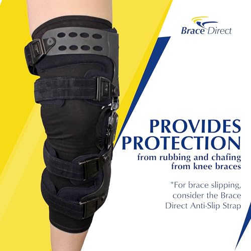 Brace Direct دعامة الركبة من بريس دايركت - غلاف ضغط تحت دعائم الركبة الطبية - غلاف غير قابل للانزلاق وقابل للتنفس لحماية الجلد، وتخفيف الاحتكاك والطفح الجلدي (L/XL - 21"-31") - Image 3
