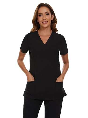 COZYFIT Scrubs for Women Set - Stretch V-Neck Scrub Top & Jogger Pant with 8 Pockets, Yoga Waistband, Anti Wrinkle, Slim Fit Women Scrubs - Image 5