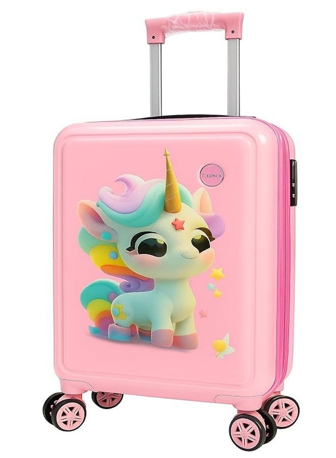 Swarn Products Magical DreamUNI Polyester Extra Light Weight &Kids Hard Luggage Trolley Bag for Travelling (21 Inch)-Peach - Image 1