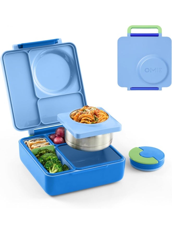 OMIE Box Kids Bento Lunch Box, Stainless Steel Bowl, 250ml, (Sea Blue) - Image 1