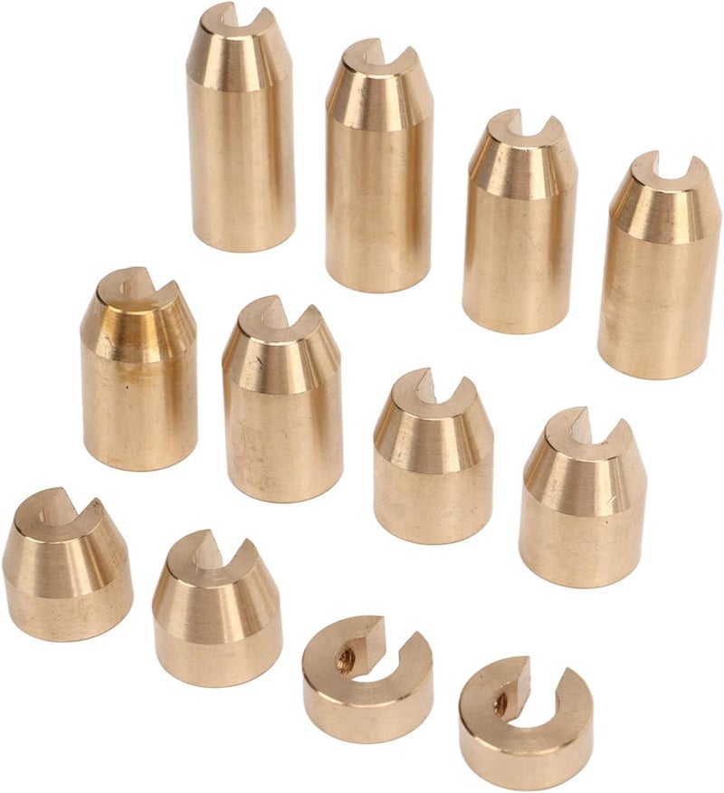 SUNGOOYUE Brass Spoke Balance Weights, Universal Fit Wheel Weights Kit for Spoke Balancing, 8 Sizes 1/4 Oz to 1-3/4 Oz, Super Moto Dual Sport Metric Cruisers GS Model Vintage (12 Piece Set) - Image 1
