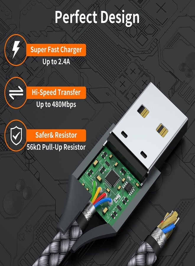 JXMOX كابل USB صغير JXMOX، (3.3 قدم 2 حزمة) كابل شحن USB 2.0 نوع A ذكر إلى Mini B متوافق مع Hero 3+، وحدة تحكم PS3، كاميرا رقمية، كاميرا داش، مشغل MP3، Garmin Nuvi GPS، جهاز استقبال GPS - Image 5