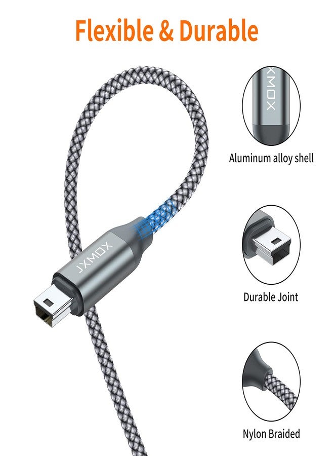 JXMOX كابل USB صغير JXMOX، (3.3 قدم 2 حزمة) كابل شحن USB 2.0 نوع A ذكر إلى Mini B متوافق مع Hero 3+، وحدة تحكم PS3، كاميرا رقمية، كاميرا داش، مشغل MP3، Garmin Nuvi GPS، جهاز استقبال GPS - Image 3
