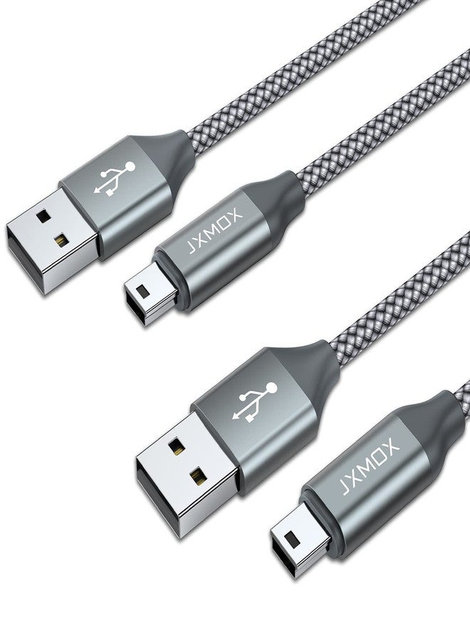 JXMOX كابل USB صغير JXMOX، (3.3 قدم 2 حزمة) كابل شحن USB 2.0 نوع A ذكر إلى Mini B متوافق مع Hero 3+، وحدة تحكم PS3، كاميرا رقمية، كاميرا داش، مشغل MP3، Garmin Nuvi GPS، جهاز استقبال GPS - Image 1