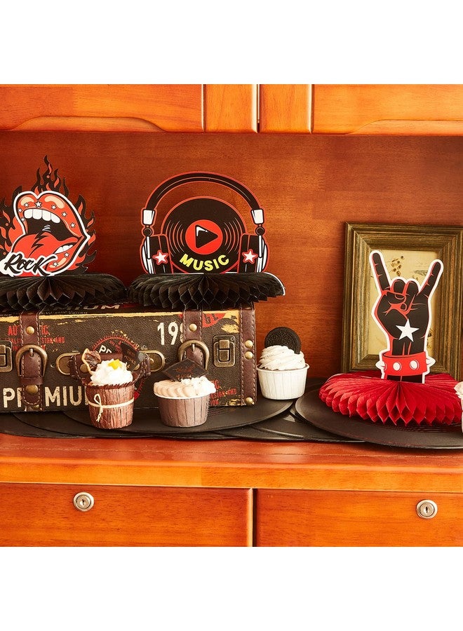 مارسبارك 10 قطع من ديكورات حفلات روك آند رول، قطع مركزية لنجوم الروك، ديكورات حفلات بورن تو روك، لوازم حفلات بطابع موسيقي، لوازم حفلات الهالوين، ديكورات أعياد الميلاد، لوازم حفلات استقبال المولود - Image 5