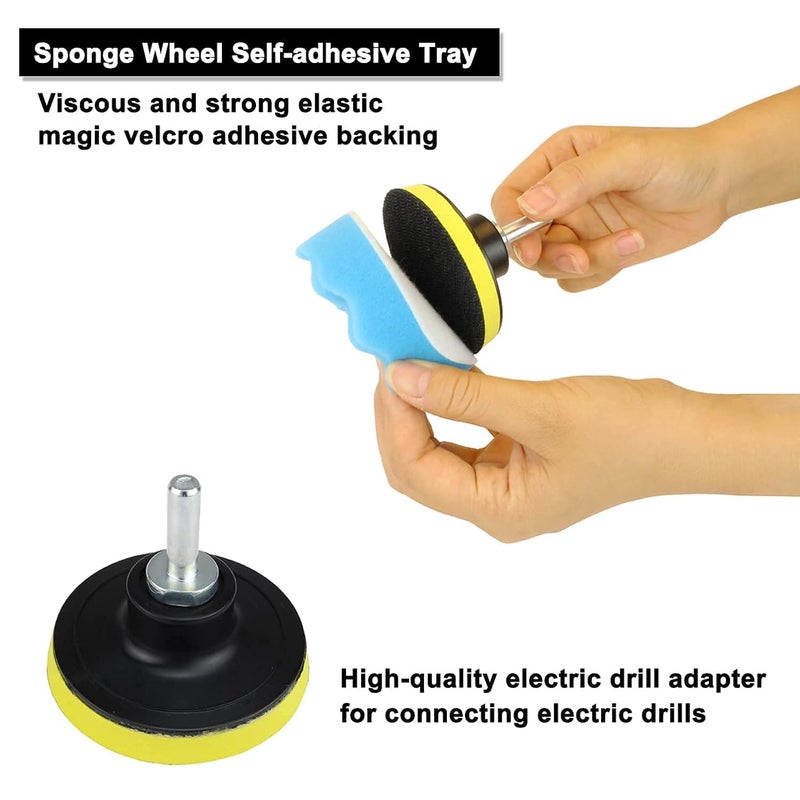 TuhooMall Car Foam Polishing Buffing Kit, Polishing Buffing Pads, Wool Pads,Polishing & Buffing Wheels, for Headlights & Body Foam Wax & Buffer Kits (27) - Image 4