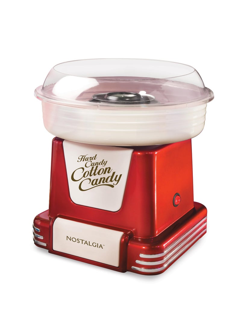 Nostalgia Nostalgia Cotton Candy Machine  Retro Cotton Candy Machine for Kids with 2 Reusable Cones 1 Sugar Scoop and 1 Extractor Head  Red 