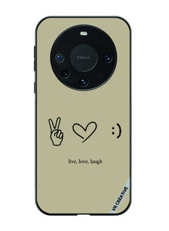 VR CREATIVE Protective Case Cover For Huawei Mate 60 Pro Live Love Laugh Design Multicolour  - Image 1