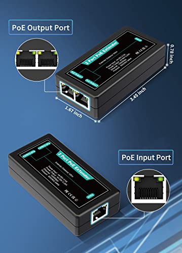 NICGIGA 1 in 2 Out Gigabit PoE Extender, NICGIGA 2 Port PoE Repeater 100 Meters(328 ft),IEEE 802.3af/at Power Over Ethernet PoE Splitter to 2 PoE Devices Like IP Cameras, IP Phone, Wireless AP - Image 5