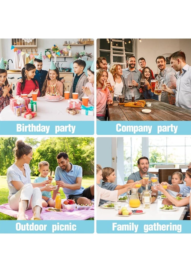 SYOSI Pool Party Supplies, Pool Plates and Napkins Set, Disposable Pool Party Plates, Napkins and Cutlery for Birthday, Baby Shower, Summer Beach, Pool Themed Party Decorations Serves 20 - Image 3