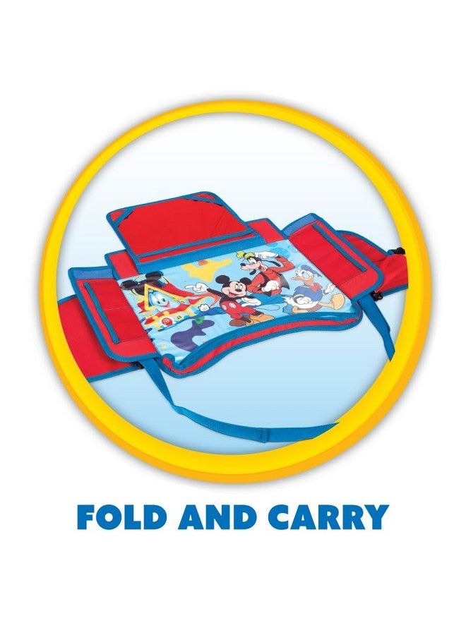 MICKEY MOUSE صينية سفر للأطفال من ميكي ماوس للسيارة، صينية مقعد السيارة للأطفال للسفر، صواني السيارة للأطفال لأساسيات وأنشطة الرحلات البرية - Image 5